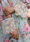 Close up image of GLACIELLA beautiful Digital Printed Lawn Sleeves.
